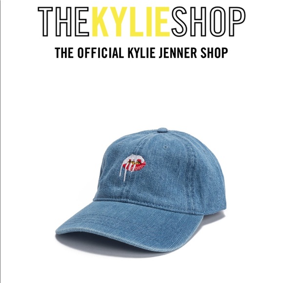 The Kylie Shop Accessories Kylie Jenner Lips Dad Hat Denim Poshmark